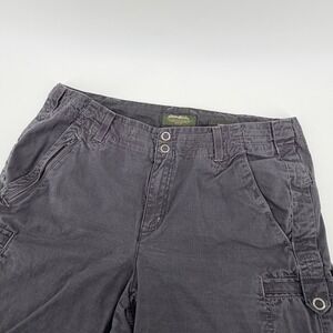 Eddie Bauer Womens Cargo Capri‎ Pants Gray Size 14 Outdoor Adventure